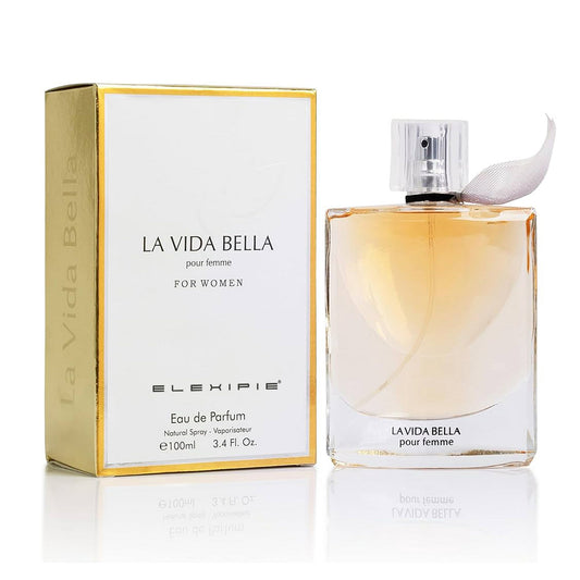 ELEXIPIE Lavi bella Perfume 3.4oz/100ml Top Notes of Raspberry, Heart Notes of Rose, Base Notes of Musk